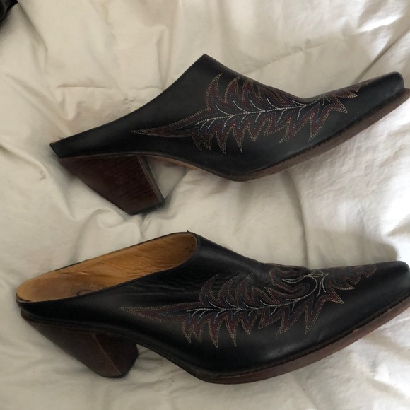 Leather Cowboy mules - Picture 2 of 4